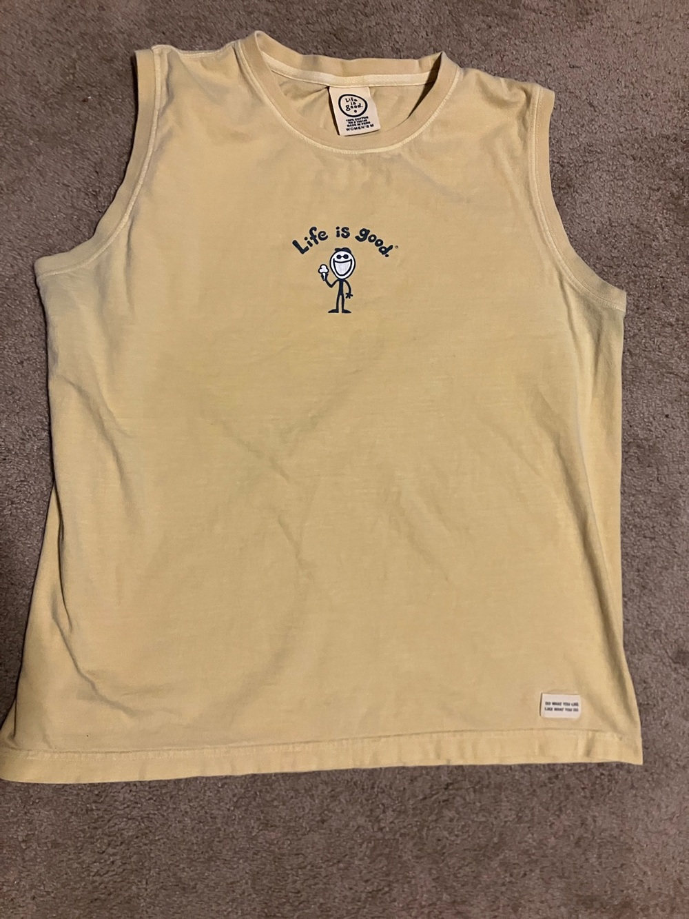 Original Life is Good women’s tank top Jake ice cream vintage M